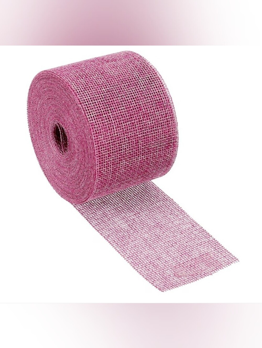 Pink Decorative Burlap Ribbon Roll - 2" Wide By 11 Yards